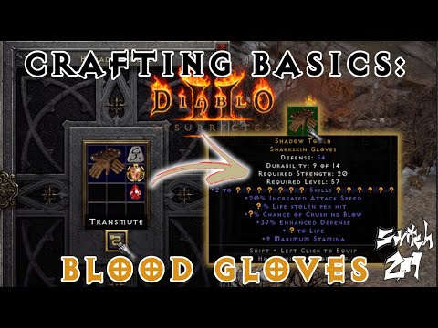 Crafting Blood Gloves! Basic Crafting Guide While Crafting 50 Pairs - Diablo 2 Resurrected