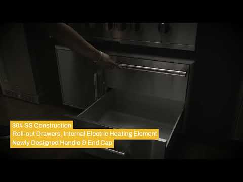 Coyote 42 Inch Warming Drawer & Door Combo Video