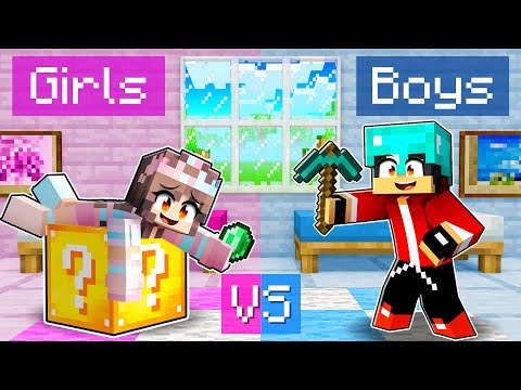 GIRLS vs BOYS Lucky Blocks In Minecraft!