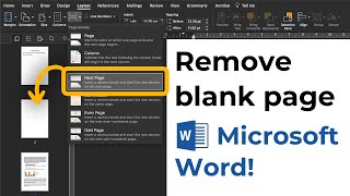 How to Remove Blank Page in Microsoft Word | Section Break | Page Break