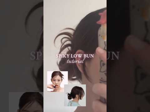 Spikey Low Bun Tutorial 🔥 Edgy Meets Effortless Hair Look