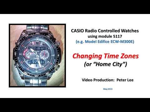 CASIO (Modul 5117) – Einstellen der Zeitzone an einer Wave Ceptor-Uhr