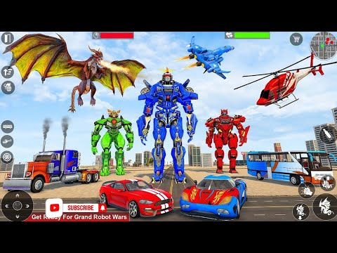 DRAGON ROBOT FORMULA CAR GAME || level 20,24 Robot war || Open world Gameplay Android