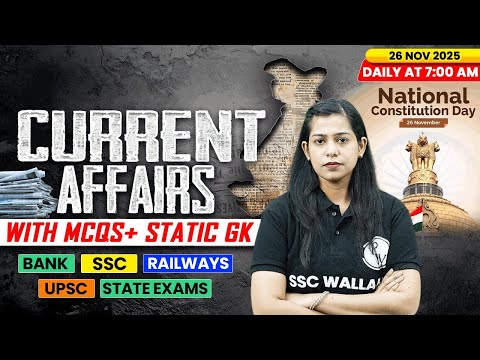 Current Affairs Today | 26 November Current Affairs 2025 | Daily Current Affairs | By Krati Mam