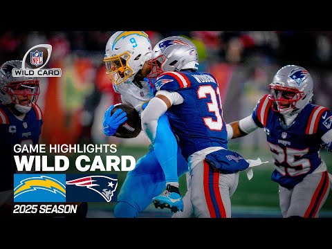 Los Angeles Chargers vs New England Patriots Game Highlights | 2025 NFL Season Wild Card Round