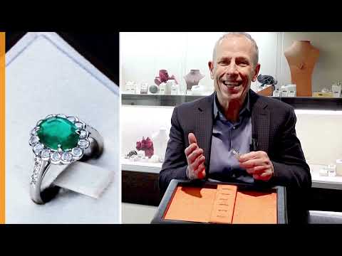 1.87ct Zambian Emerald and 0.68ct Diamond, Platinum Dress Ring - Antique Circa 1935