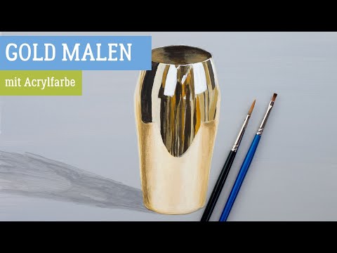 Gold-Effekt malen mit Acrylfarbe – So einfach geht’s