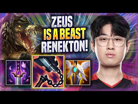 ZEUS IS A BEAST WITH RENEKTON! - T1 Zeus Plays Renekton TOP vs Volibear! | Season 2022