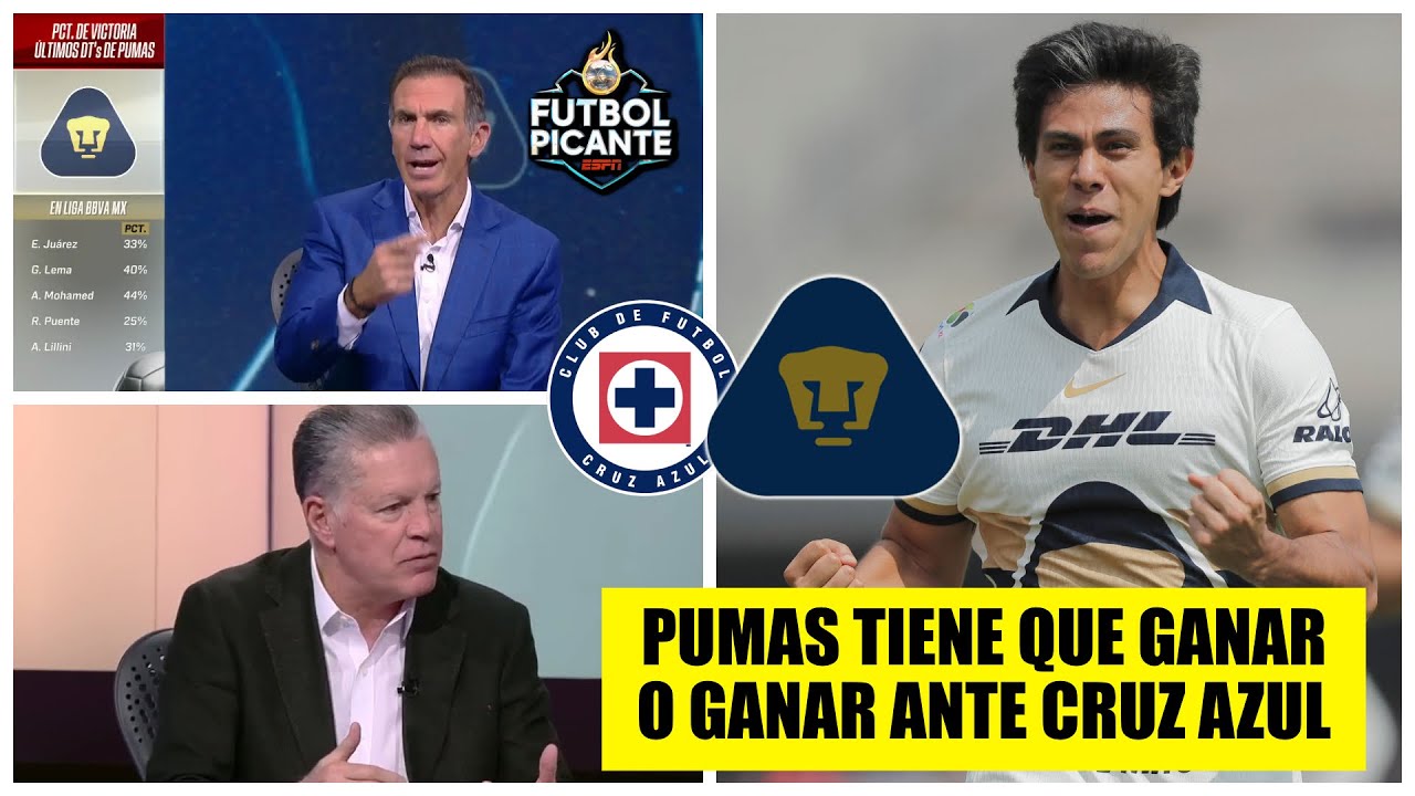El camino de PUMAS a LIGUILLA parece IMPOSIBLE. Ante CRUZ AZUL se juega REPECHAJE | Futbol Picante