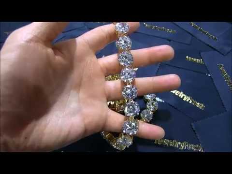Jumbo Gold 15mm Oversized Flawless Lab Diamond Chain Insane Look