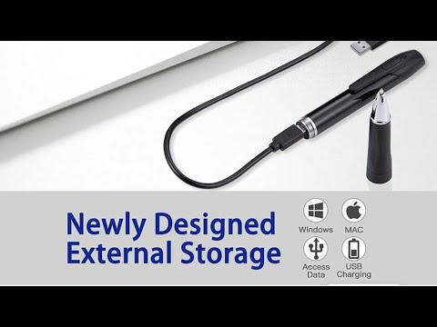 Black pelupa spy secret hidden pen camera, for security