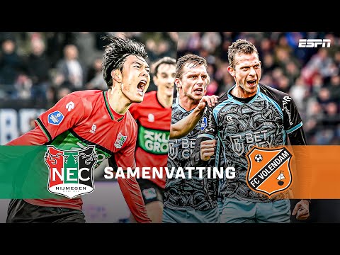 😱 BIZARRE ONTKNOPING: DRIE GOALS IN BLESSURETIJD! 🍿 | Samenvatting N.E.C. - FC Volendam