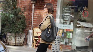 The Rhode founder made another glamorous appearance running errands in Los Angeles,YLS black bag.