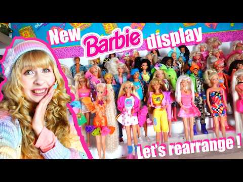 Let's rearrange my Barbie collection! Vintage, 80s, 90s Barbie doll displays in my collection rooms