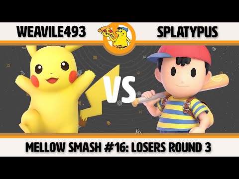 Mellow Mushroom SSBU #16 - Weavile493 (Pikachu) vs Splatypus (Ness) Smash Ultimate Losers Round 3