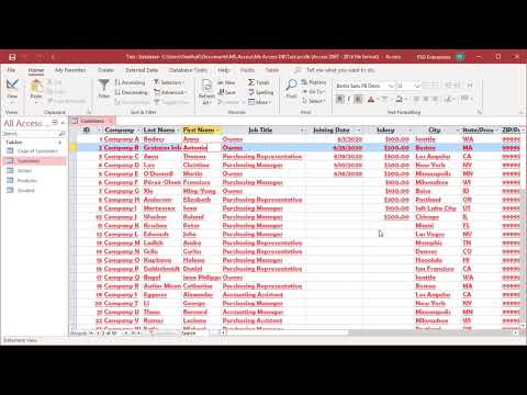How to Format Text in Datasheet View in MS Access - Office 365