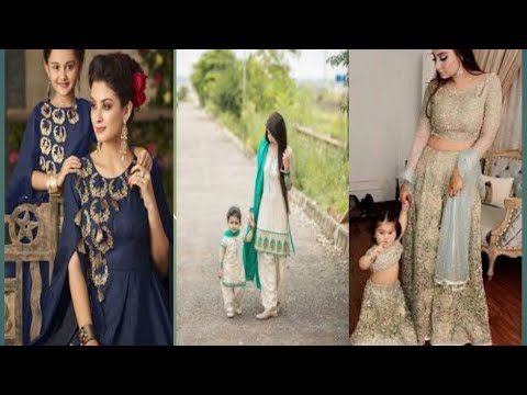 Latest mom and daughter dress design// mum and daughter same outfit