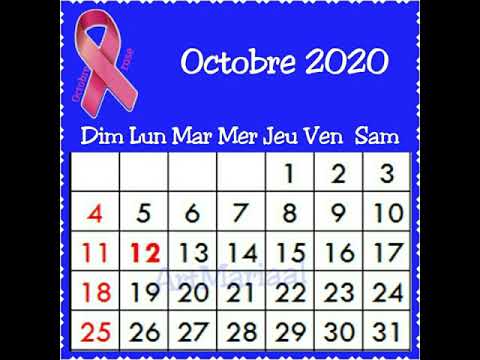 Calendrier Octobre 2020