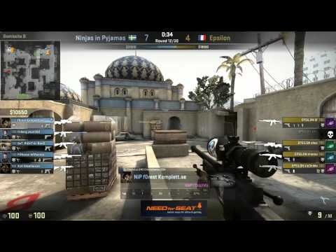 NiP vs Epsilon on de_dust2 @ Dreamhack Summer 2014 Group A (CS:GO NiP vs EPS) Game 1