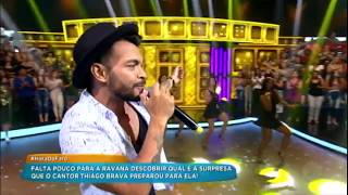 Thiago Brava canta o hit Dona Maria e agita a plateia de Rodrigo Faro