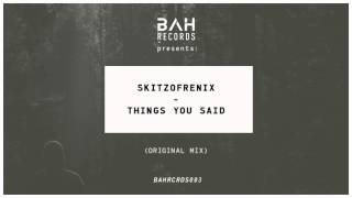 Skitzofrenix - Things You Said (Original Mix)