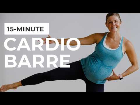 15-Minute Cardio Barre Workout At Home (No Equipment, Pregnancy-Friendly)