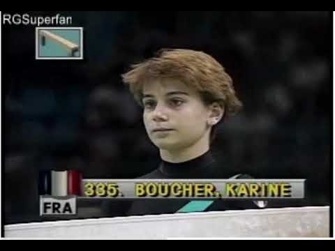 Karine Boucher [FRA] Beam AA Olympics 1988