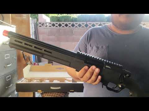 airsoft sniper/scout rifle ARES AMOEBA STRIKER AS 02 SHOOTING TEST