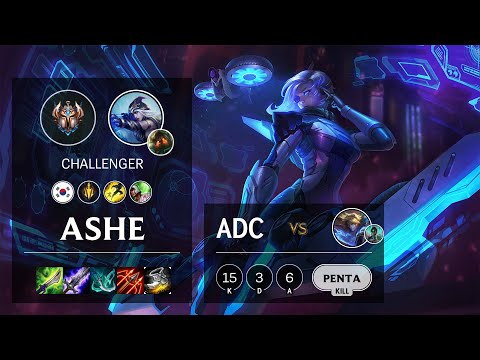 Ashe ADC vs Ezreal - KR Challenger Patch 10.13