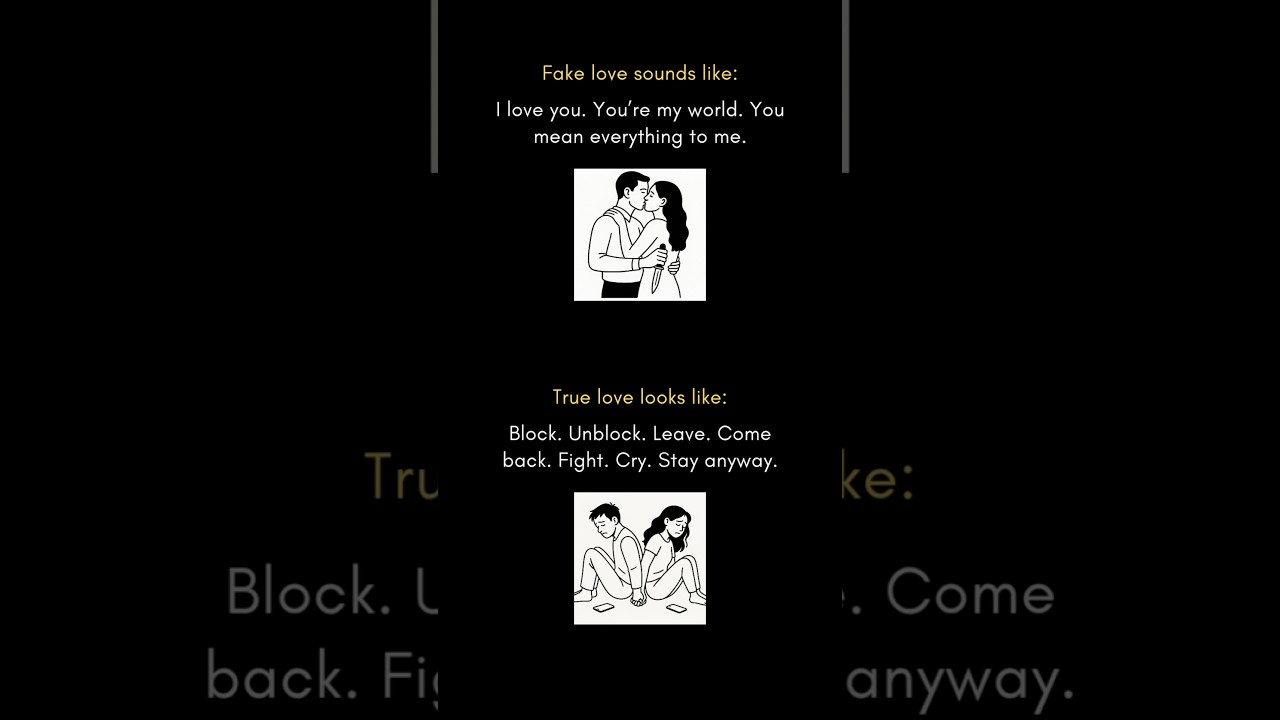 Fake Love Talks… True Love Fights to Stay 💔#lifelessons #motivation #quotes