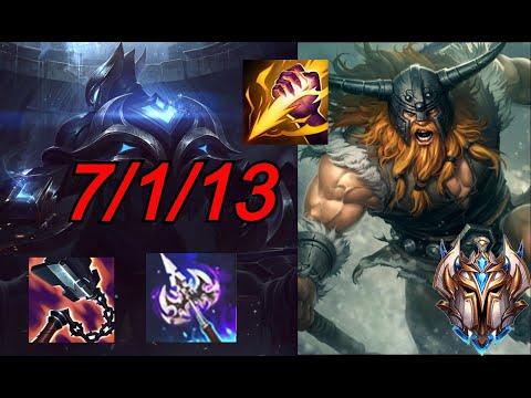 ZED jungle VS OLAF | tw server challenger game | patch 11.18 [愛瞳Izond]