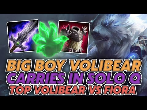 HOW TO CARRY AS A TANK DPS IN SOLO Q - VOLIBEAR TOP S10 -  League of Legends