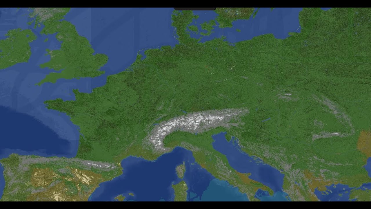 Large-Scale Map of the Earth (VERSION 1) Minecraft Map