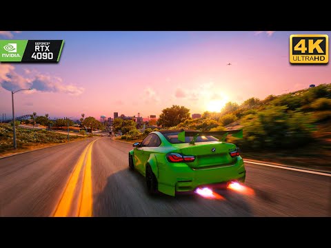 [4K60+FPS] GTA 5 WITH ULTRA REALISTIC REFLECTIONS | ENHANCED RAY TRACING GRAPHICS 2023 | RTX 4090