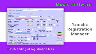 Yamaha Registration Manager - batch editing of registration files