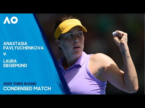 Anastasia Pavlyuchenkova v Laura Siegemund Condensed Match | Australian Open 2025 Third Round
