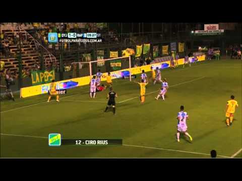 Gol Rius. Defensa y Justicia 1- Rafaela 0. Fecha 16. FPT