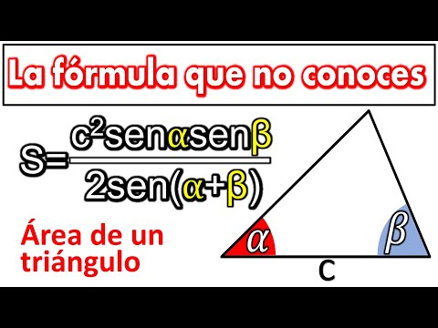 Trigonometría. fórmula del área de un triángulo que no conoces. Demostración