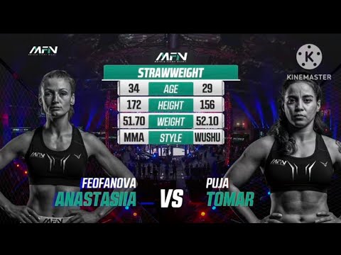 Mfn12 Pooja tomar vs Anastasia Feofanova #indianmma #maibaadalhu