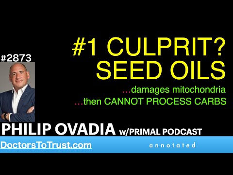 PHILIP OVADIA p6 | #1 CULPRIT? SEED OILS    …damages mitochondria   …then CANNOT PROCESS CARBS