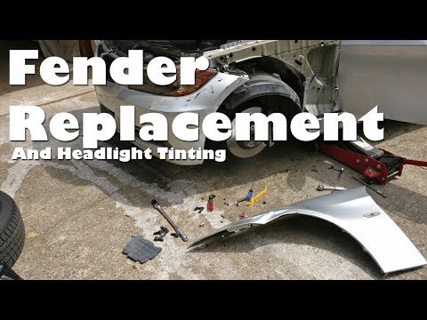 BMW e90 335i Fender Replacement and Head Light Tinting