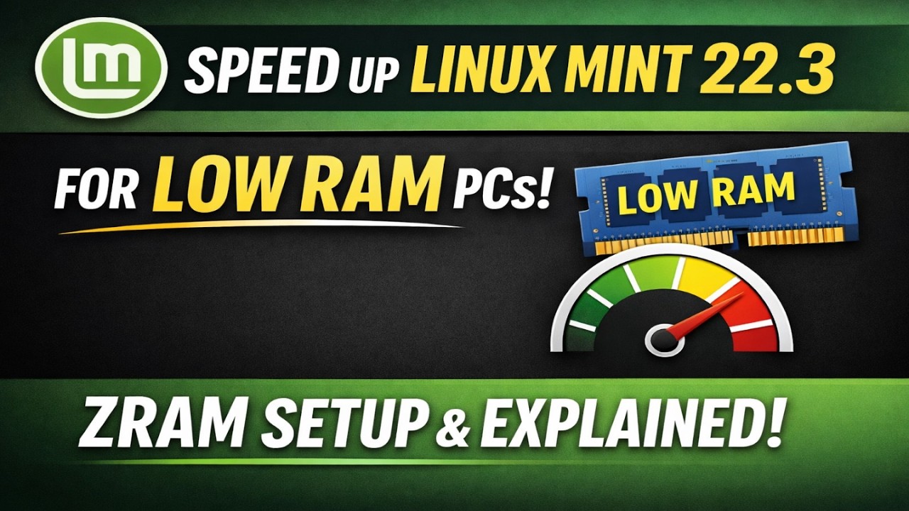 Make Linux Mint 22.3 Faster on Low RAM (zRAM Explained & Setup)