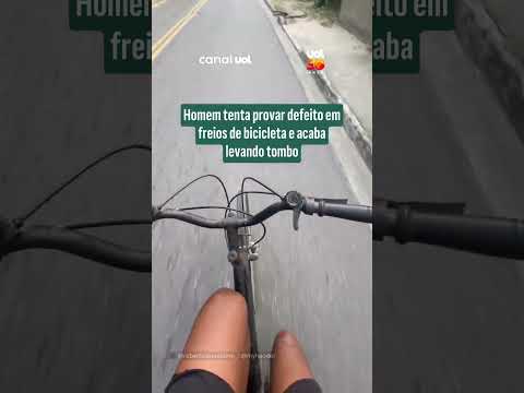 Homem tenta provar defeito em freios de bicicleta e acaba levando tombo