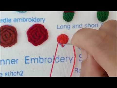 Yutaohui embroidery stitches for beginners：Long and short stitch