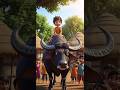A crazy was going around riding a mad buffalo 🤣 | #shorts #localstarbinit