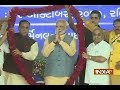 Prime Minister Narendra Modi arrives in Ghogha to launch the RO-RO ferry service