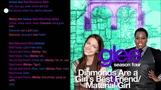 Diamonds Are A Girl&#39;s Best Friend/Material Girl Glee Lyrics