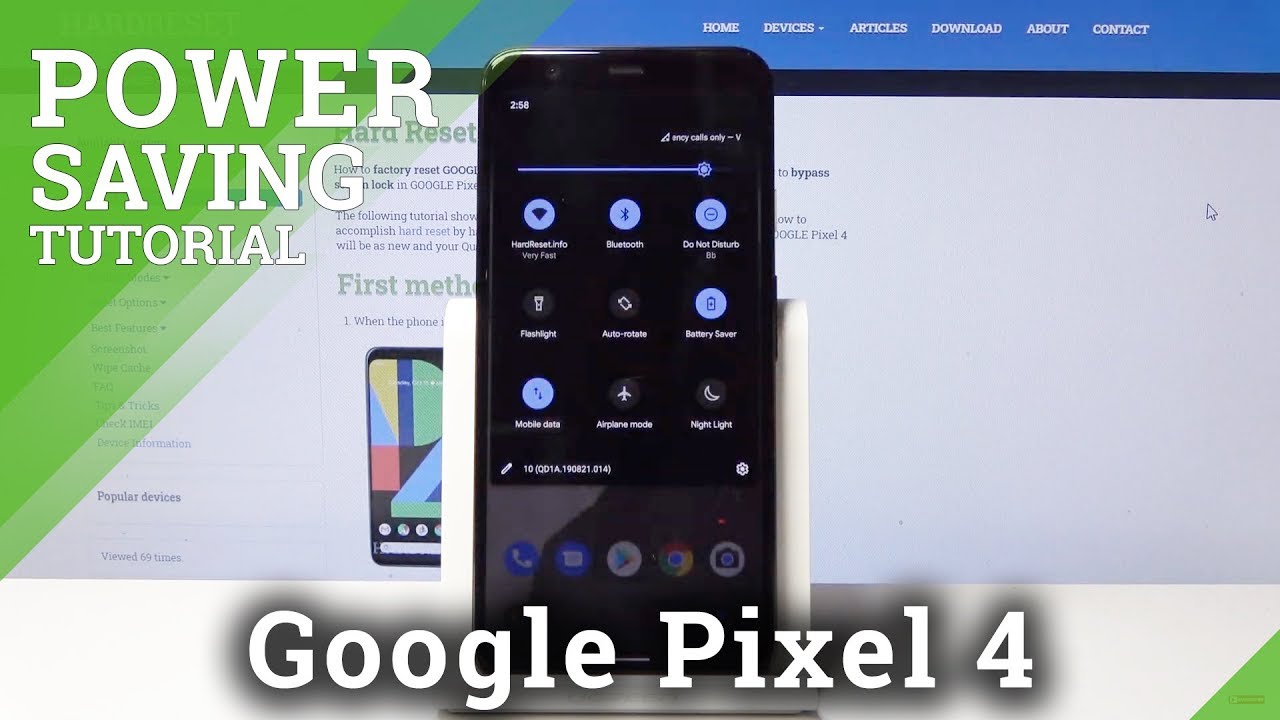 How to Activate Power Saving Mode in GOOGLE Pixel 4 - Extend Battery Life