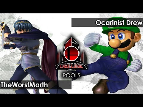 Melee: TheWorstMarth (Marth) V Ocarinist Drew (Luigi) - Obelisk 110 Tournament SSBM