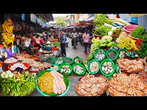 Cambodia’s Hidden Food Paradise: Giant Supplies of Fish, Meat, Vegetables & Fruits! [SUBTITLED]
